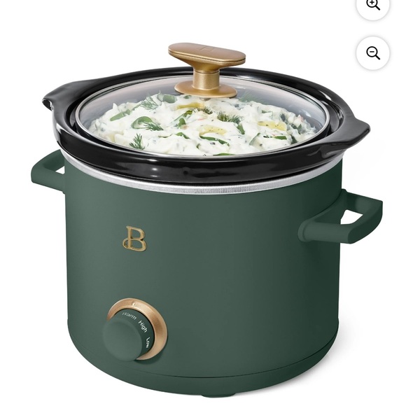 NEW IN BOX Drew Barrymore Beautiful 2 Quart Crockpot Limited Edition Thyme Green - Picture 3 of 7